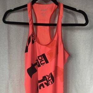 Reebok orange peach Small Razorback tank sample